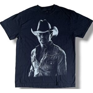 Tim McGraw Concert Tour Graphic T-Shirt Mens Medium Black Country Music Merch